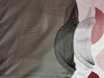 Product Review of Waffle T-Shirt for Summer Unisex Short Sleeve from K**c 2