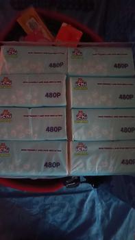 Product Review of 480 sheets Tissue 1pack(8pcs) ICHI Organic Facial Tissue Paper towel 3 ply ichi wood taste series tissue Napkin from r**y 1