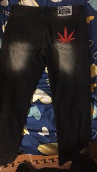 Product Review of QUẦN JEANS XÁM NAM DÀI 4 CÚC VẨY SƠN ĐI VIỀN TRẮNG SỌC NỔI 1 BÊN THỜI TRANG CÁ TÍNH   Menswear Denim Pants Có Túi from T** Q**g 1