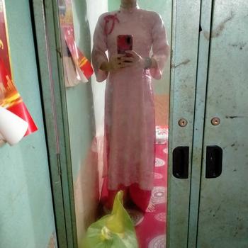 Product Review of Áo Dài Dáng Xuông Gấm Hoa, Có Chiết Ly Sau, Đính Nơ Thời Trang Nữ Sen Kem Women Dress Màu Hồng from P**n M**h H**h 1