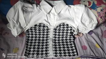 Product Review of Suzan Blouse Kemeja Mix Cotton Knit - Rajut Korea Style Atasan Wanita TM 70135 from n**m 1