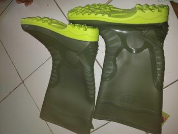 Product Review of Sepatu Boots Karet Tinggi ARDILES BACKHOE Hijau Kuning Hitam Putih Penthel AR BOOTS Sepatu Motor Tangguh Shoes from z**1 1
