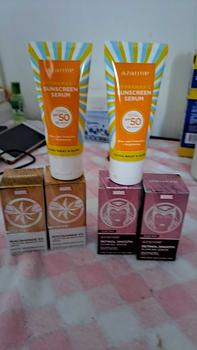 Product Review of [Twin Pack] Azarine Hydramax-C Sunscreen Serum SPF50 PA++++ 40ml Acid Hyaluronic Facial  Berminyak  Wajah  Sunblock from z**8 0