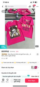 Product Review of Aos thun in hình cô gái fom vừa _ A 887_chân ngắn BTQ2 from M** N**n 0