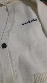 Product Review of Áo cardigan thêu chữ Weekend trắng / đen / xám / nâu from T**n N**c T**💥 1