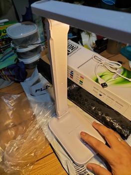Product Review of LED desk lamp WHITE LAMP USB study lamp dimming desk lamp rechargeable foldable mobile phone holder from T**r B**e 👩** 3