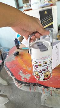 Product Review of แก้วเก็บความเย็น  แก้วลายการ์ตูน สแตนเลส 316 พร้อมหลอด ขนาด 500 ml. from ก**้ 1