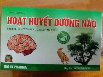 Product Review of Combo 5h Hoạt huyết dưỡng não. Giúp hỗ trợ giảm đau đầu, mất ngủ, tê bì chân tay.Giúp giảm các biểu hiện của thiểu năng tuần hoàn não. Hộp 5 vỉ, mỗi vỉ 20 viên bao đường. hoạt  huyết  dưỡng  não from T**c 0