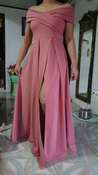 Product Review of Premium long neoprene dress gown prom formal Formal Womenswear Stretchy Zipper from c**y ** 0