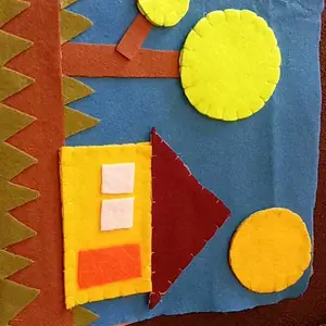 Prakarya Kain Flanel Seni Tempel dan Jahit Feston