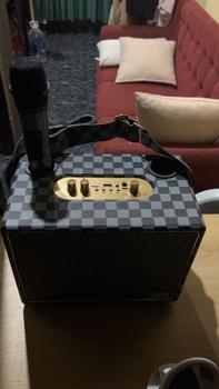 Product Review of loa karaoke sk 2039kèm 2 mic không dây mic sạc có quai sách tiện lợi Loa kệ sách Củ Loa Nghe Nhạc Kem from H**g 1