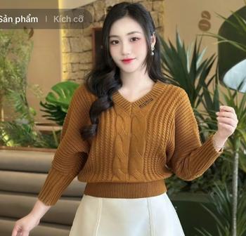 Product Review of Mẫu Mới - Áo Len Cánh Dơi Vặn Thừng Giữa, Cổ Tim Thanh Lịch, Chất Len Cao Cấp Kem Voi Top Nhung Nữ Women -Tết from M**n N**n 0