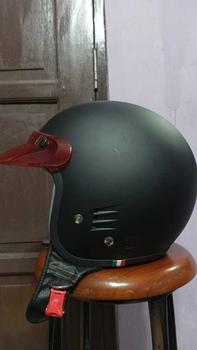 Product Review of Helm Bogo Polos Pria Wanita  Hijab Friendly Terbaru Retro Pet SNI Kaca Motorcycle from c**a 0