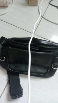 Product Review of Waist Bag Pria Tas Slempang Pinggang Kulit Sintetis Tebal Import waterproof Waistbag from t**y 0