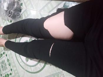 Product Review of Quần jean nữ rách to lưng cao ôm dáng chất vải dày dặn co giãn 4 chiều Pants Women Denim khóa kéo croptop from f**g E** 2