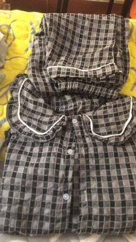 Product Review of (38-55kg)Bộ pijama CỔ SEN TRÒN chất liệu ĐŨI NHUNG họa tiết kẻ KARO nhiều màu Nữ Women Quần Ngủ Áo Ngủ from S**n 0