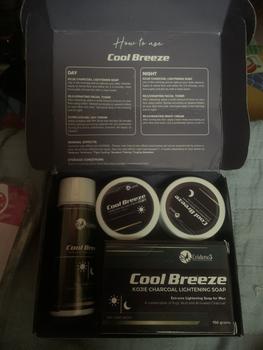 Product Review of COOL BREEZE REJUVENATING 4 in 1 set for Men( 1 Facial Toner, 1 sunblock cream,1 night cream and 1 Kojie Charcoal soap 150grams) Gel Skincare Day Cream Lightening Skin Repair Nourish Comfort Hydrating from C**y 0