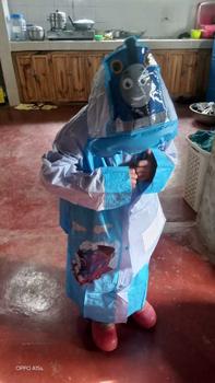 Product Review of HEIM 6-15 years PVC children raincoat/poncho with inflatable brim,waterproof,cartoon,student,kids from c**n p**o 0