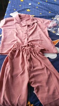 Product Review of ONESET Cringkle Pendek ANDIN Setelan Wanita Kancing KRAH V Celana Panjang Crinkle Airflow Crinkle Airflow from a**a 1