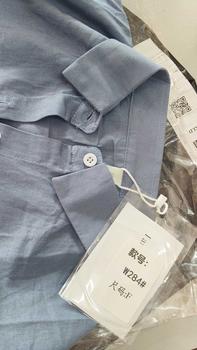 Product Review of CHEMISE.เสื้อแขนยาวสีขาว เสื้อเชิ้ตผู้หญิง เสื้อผ้าแฟชั่น สไตล์เกาหลี POLO ปก เสื้อไปทำงานปุ่ม สีทึบ#W284 from p**e 2
