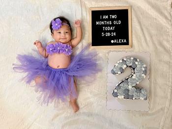 Product Review of Fujin 3pcs Newborn Photography Props Baby Girls Princess Tutu Skirt Headband Girls Photo Pettiskirt Fotografia Accessories from A**♡ 2