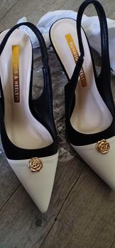 Product Review of Giày cao gót đẹp 8p, giày nữ quai hậu mũi nhọn khoá hoa da nỉ nhung siêu bền đẹp DéP Shoes from 🛌**🍒 3