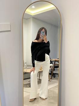 Product Review of Gakki เสื้อยืดหญิง เสื้อไหมพรมปาดไหล่ แขนยาว ผญ ผ้านิ่มใส่สบาย ฟรีไซส์ พร้อมส่ง 98117# Clothing Outfits from J**1 1