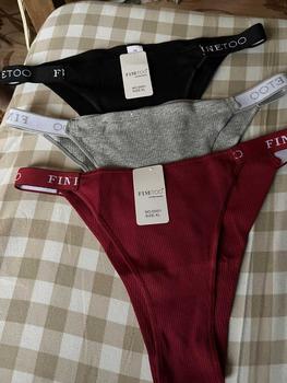 Product Review of FINETOO Cotton Panties Low-Rise Bikini Underwear Women Letter Belt Underpants Ladies Comfortable Briefs Female Panties from R**6 2