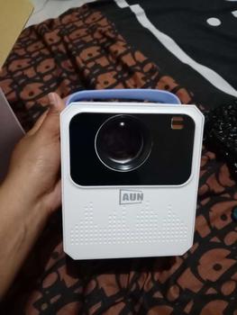 Product Review of 【Upgraded Version】AUN movie Projector 7500 lumens 4K full hd 1080P portable projector for phone With Bluetooth smart projector mini android with speaker Audio Card Player Birthday gift for girlfriend projector from L**d 1