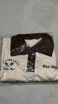 Product Review of JUST LIKE THAT SWEATER CROOPE - SWEATER CROP WANITA KERAH KANCING baju bandung Fit Fleece from D**r 3