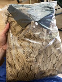 Product Review of Bộ quần áo nam cổ bẻ cộc tay họa tiết chữ BC vải thun cotton mềm mịn from E** 1**💋 0