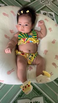 Product Review of (S182) Sét bikini hoạ tiết dâu tây đỏ+dứa vàng dễ thương cho bé gái 5-18kg from N**g T**n 0