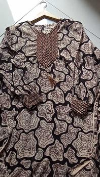Product Review of GAMIS RENDA SULTAN ori BLINK MOTIF MONOCHROME Rempel Bunga Cantik Rayon Panjang from M**n 0