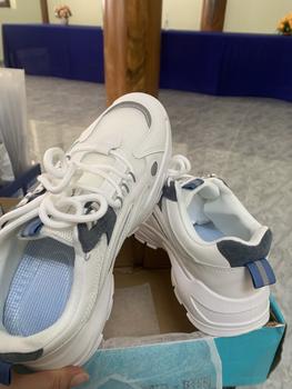 Product Review of giày nam tăng chiều cao 5cm lưới kết hợ da có phản quang sp 2002 Sneaker Cao Su Đế Bằng Shoes from L**家 ** 2