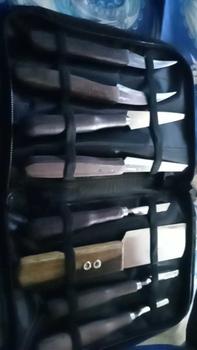 Product Review of COD Pisau garnish / pisau ukir buah / pisau carving isi 8 pepaya gratis dompet Alat Kayu from h**s 0