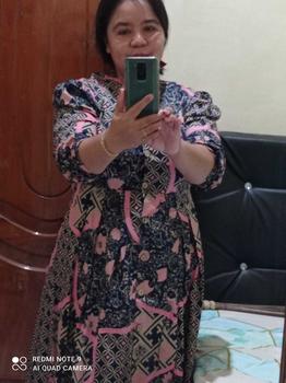 Product Review of Dress batik mewah virall 8845 Manis Casual from o**a d**i 1