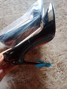 Product Review of Màu Đen, Cao 11cm  12cm - Giày Cao Gót Da Bóng Đế Đỏ from T**m ** 2