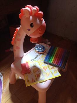 Product Review of Meja Belajar Projector Painting Meja menggambar Anak Mainan Furniture Edukasi Melukis Mewarnai Anak SPEEDS 025-3 from M**h A**n 0
