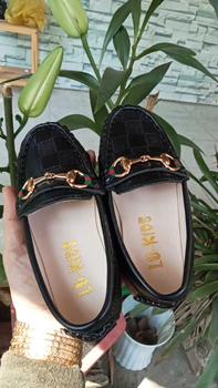 Product Review of ( T.ang 10c khẩu trang)  Giày Lười Da Mềm Dành Cho Bé Trai từ 1-9 tuổi Màu Nâu, Đen Kem from 🎀**g d** 8**🎀 0