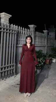 Product Review of D185 Đầm  Xoắn Ngực Chất Tăm Cotton Co Giãn Mạnh Nữ Voi Kem from t**1 1