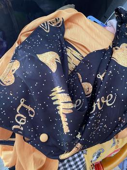 Product Review of XƯỚC 10 (45kg-85kg) - Pijama Lụa Xước Sao Băng thiết kế hoạ tiết trái tim phối nền áo đen quần vàng sang trọng, có tay dài tay ngắn. Women from H**t 0