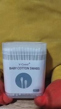 Product Review of Tăm Bông cho bé sơ sinh và trẻ em Vcool, Bông Ngoáy Tai với 1 đầu dẹt và 1 đầu xoắn tiện lợi cho bé from ᴮ**ⁿ ᴸ**ᴱ 0