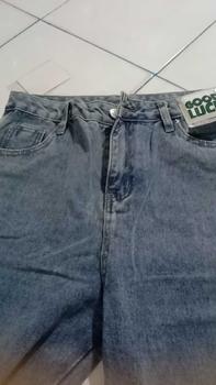 Product Review of New Biru muda kulot longgar high waist celana jeans panjang wanita（GOOD LUCK）（realpict） from m** 1