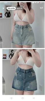 Product Review of [55-90kg] Quần váy jean đính hạt lưng cao Women from H** L**h ** 0