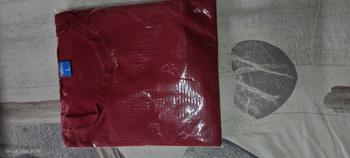 Product Review of Round Neck Waffle Knitted T-Shirt Up to Plus Size for Men from @**u 1