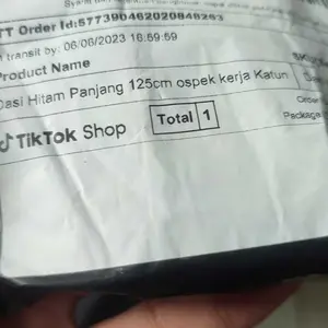 Dasi Hitam Panjang 125cm ospek kerja Katun regular tinggal pakai