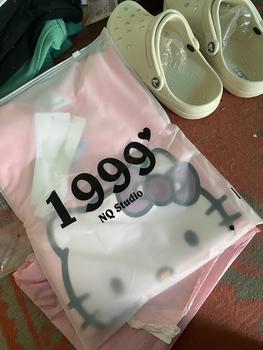 Product Review of TRENDYBOUTIQUE- ÁO PHÔNG CỘC HỒNG HỌA TIẾT MÈO from m**~ 0