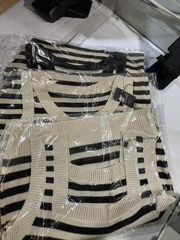Product Review of (MUA TRÊN LIVE NHẬN NGAY) Áo Croptop Len 2 Dây Bản To Quảng Châu Dệt Kim Kẻ Ngang Women Cổ Tròn Nhung from Y** V** 0