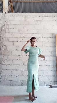 Product Review of Dress Brukat Amanda / Dress brukat / Dress wanita / Dress kondangan Cantik Casual Panjang Velvet Formal Sabrina Nyaman Pesta Mewah Gaun from C** P**i 2