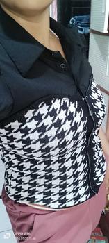 Product Review of Suzan Blouse Kemeja Mix Cotton Knit - Rajut Korea Style Atasan Wanita TM 70135 from @** m**s 3** 3